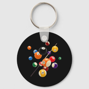 Enjoy Cool Pool Billiards Game Novelty Graphic Des Key Ring
