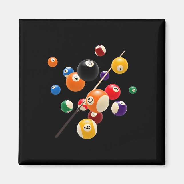 Enjoy Cool Pool Billiards Game Novelty Graphic Des Magnet (Front)