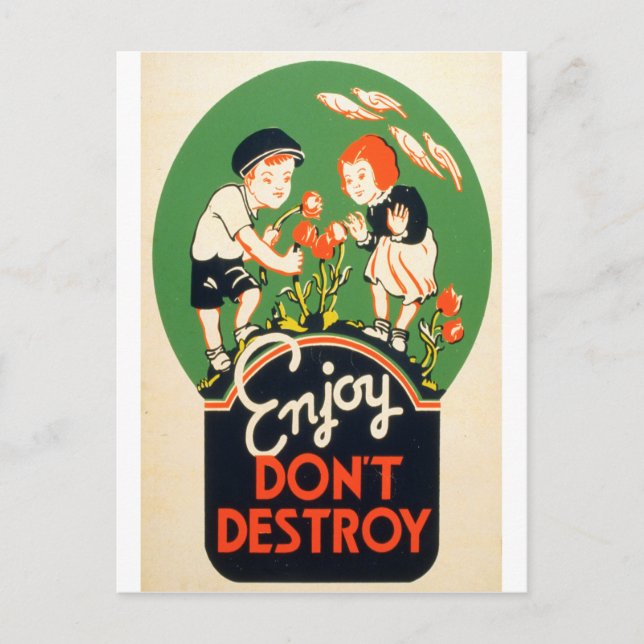 Enjoy, Don't Destroy Postcard (Front)