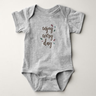 Enjoy every day feather baby bodysuit