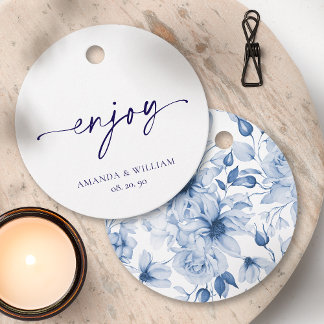 Enjoy Favour Tag – White & Navy