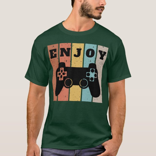 Enjoy gaming vintage colours friend T-Shirt (Front)