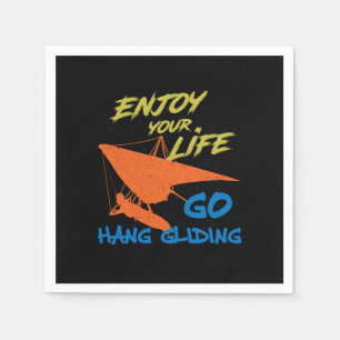Enjoy Hang Gliding Extreme Sports Hang Glider Gift Napkin