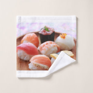 Enjoy hot sushi bath towel set