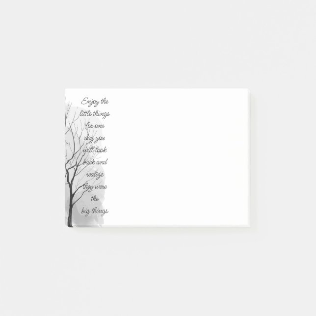 Enjoy Little Things Inspirational Life Quote Post-it Notes (Front)