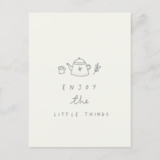 Enjoy little things minimalist blessing postcard