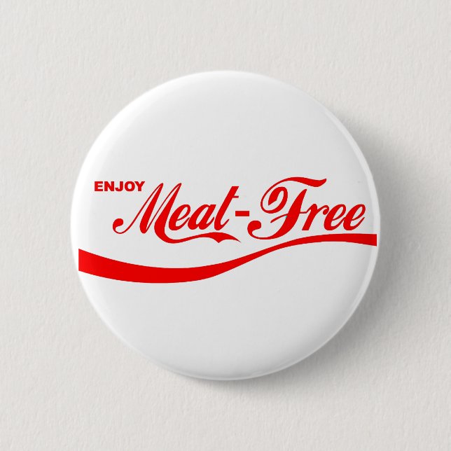 Enjoy Meat-free 6 Cm Round Badge (Front)