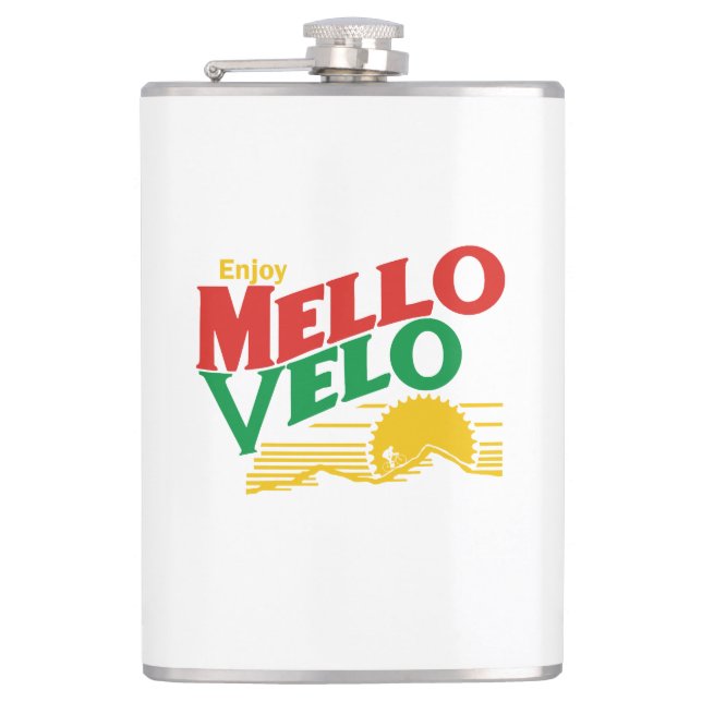 Enjoy Mello Velo Hip Flask (Front)