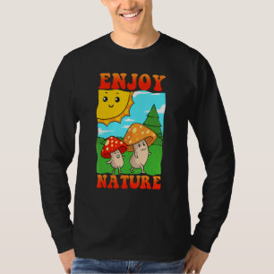 Enjoy Nature Flowers Plant Nature Bees Naturecore  T-Shirt