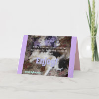 Enjoy Purple Tuxedo Cat Thank You Card