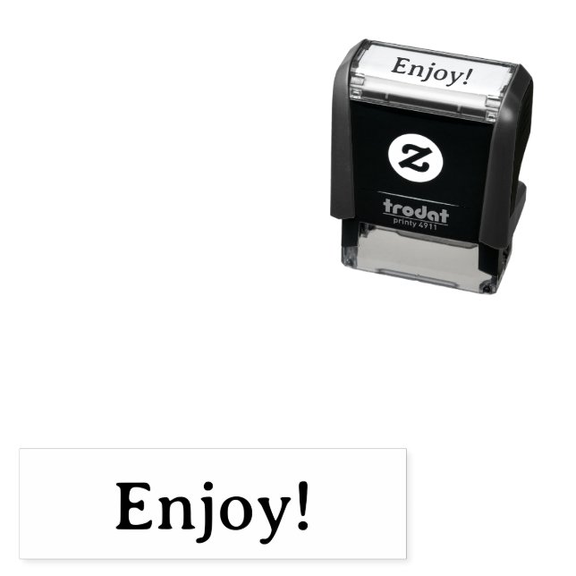 Enjoy! Small Business Product Packaging Template Self-inking Stamp (In Situ)