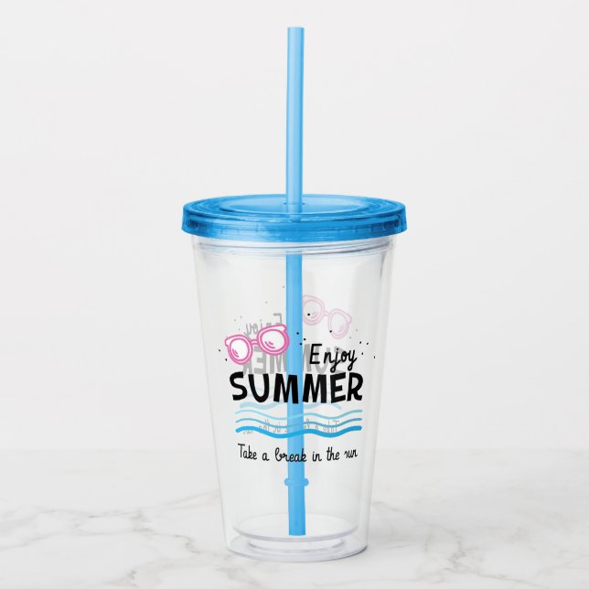 Enjoy Summer Acrylic Tumbler (Front)