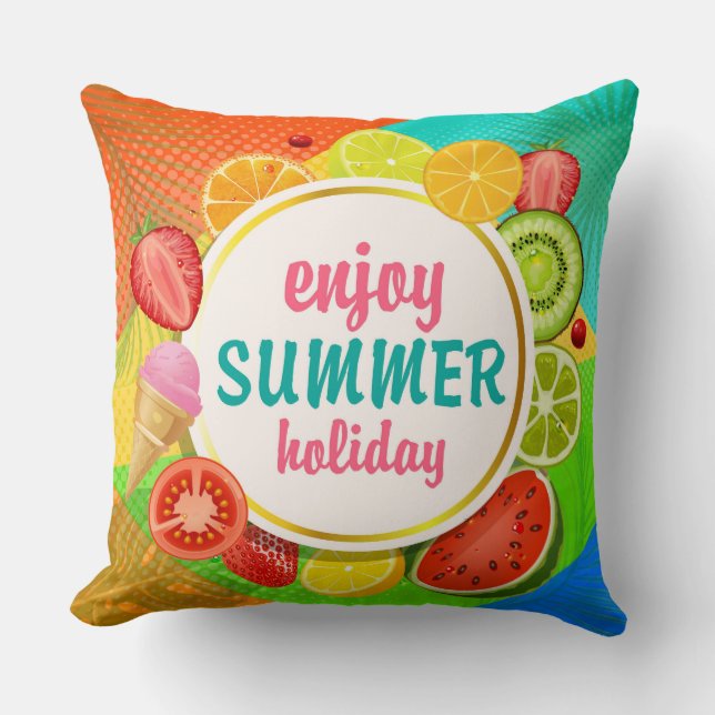 Enjoy Summer Holiday Pillow (Front)