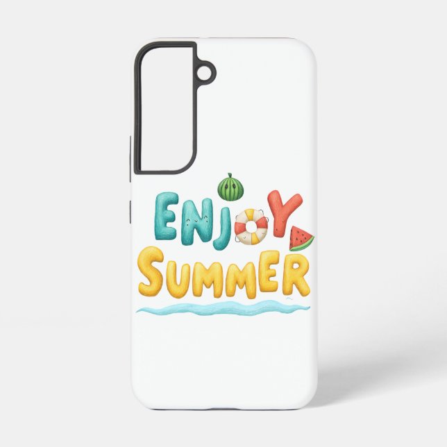 Enjoy Summer Text Illustration Samsung Galaxy S22 Case (Back)