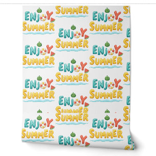 Enjoy Summer Text Illustration Wallpaper