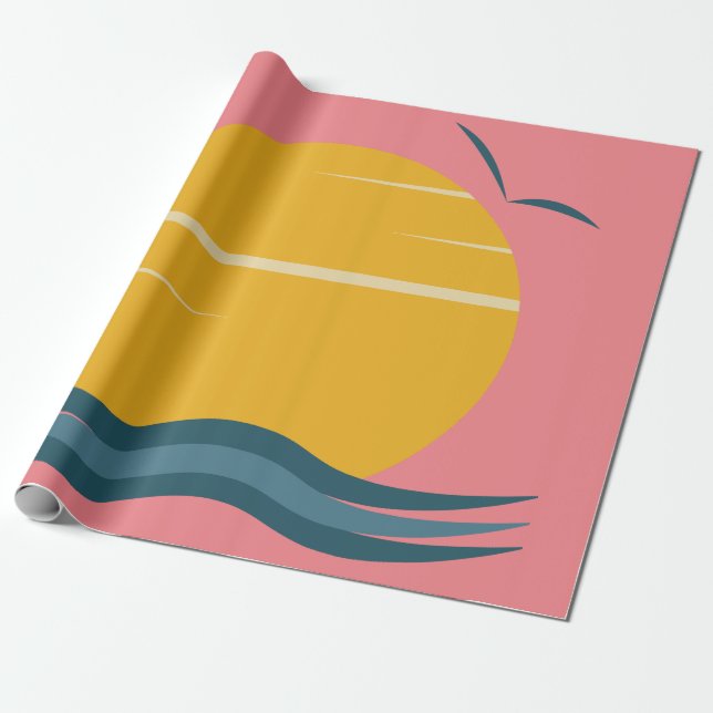 ENJOY SUMMER WRAPPING PAPER (Unrolled)