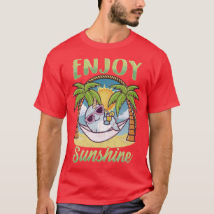 Enjoy Sunshine Narwhal Hammock Beach Ocean T-Shirt