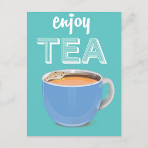 Enjoy Tea Vintage Poster Print Postcard