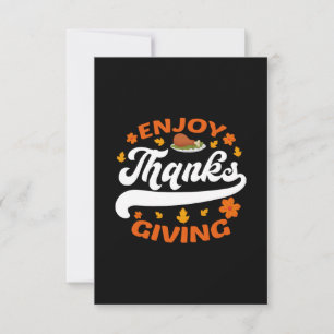 enjoy thanksgiving food turkey thankful thank you card