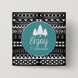 Enjoy The Adventure Boho 15 Cm Square Badge