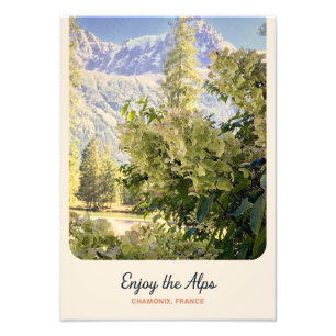 Enjoy the Alps - Chamonix France Botanical Landsca Photo Print