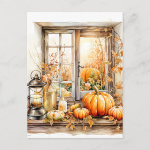 Enjoy the Colours of Autumn Happy Fall Postcard