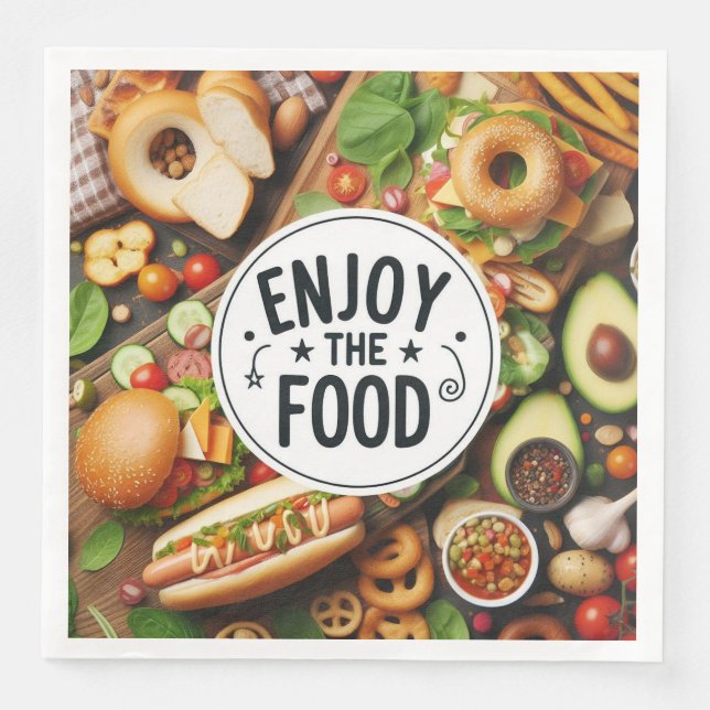 Enjoy the Food with food Napkin (Front)