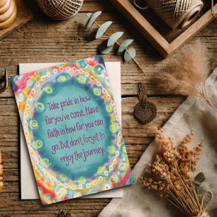 Enjoy the Journey Inspirational Quote Graduation Card