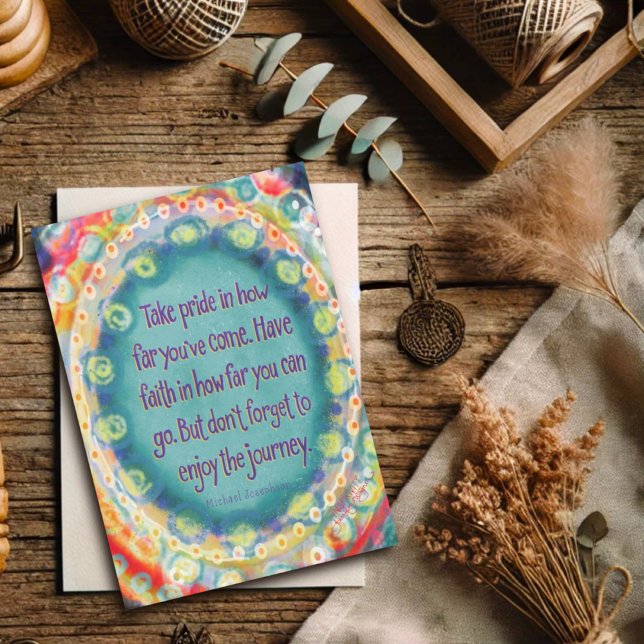 Enjoy the Journey Inspirational Quote Graduation Card (Creator Uploaded)