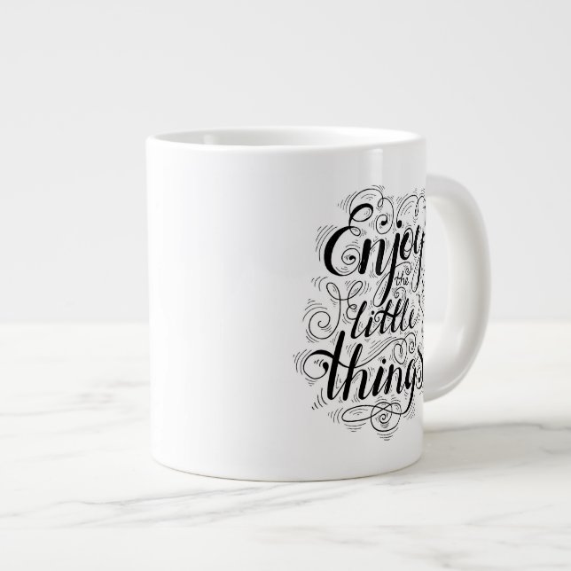 Enjoy The Little Things 1 Large Coffee Mug (Front Right)