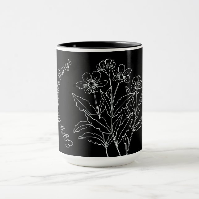 Enjoy the Little Things flowers Mug (Center)
