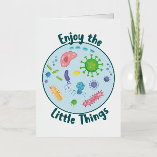Enjoy the Little Things Funny Biology Foil Greeting Card