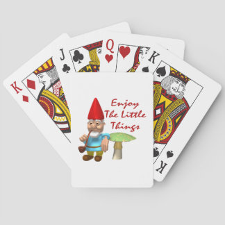 Enjoy The Little Things Gnome Playing Cards