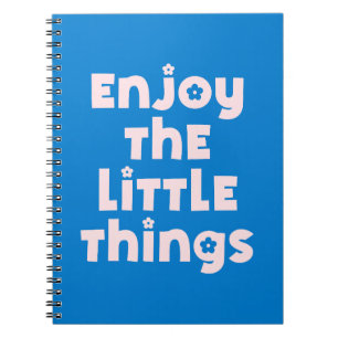 Enjoy the little things groovy lettering notebook