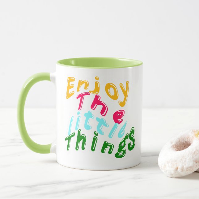 Enjoy the Little Things Inspirational Mug (With Donut)