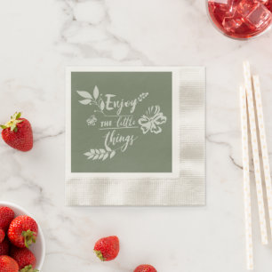 Enjoy the Little Things Inspirational Napkin