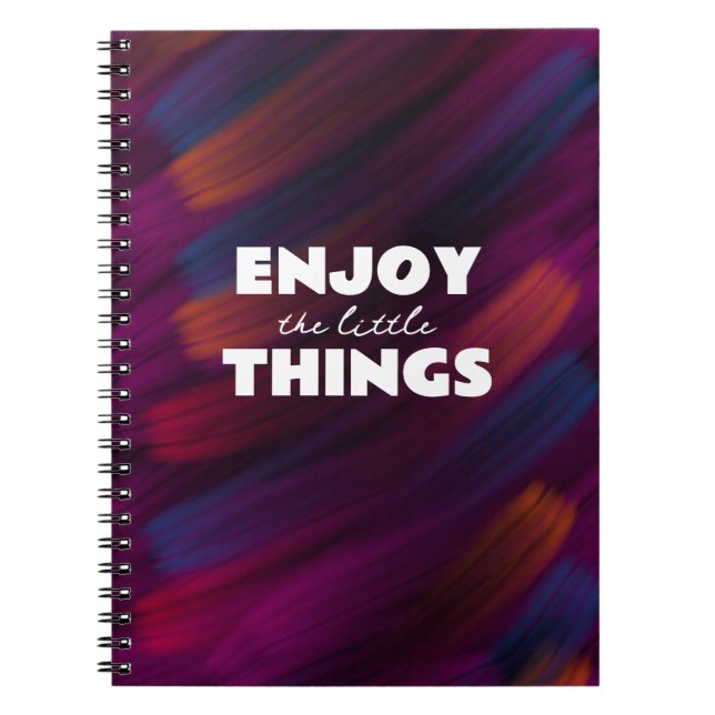 Enjoy the Little Things – Inspirational Notebook (Front)