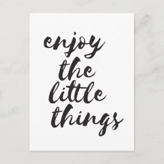 Enjoy the little things - Inspirational Postcard
