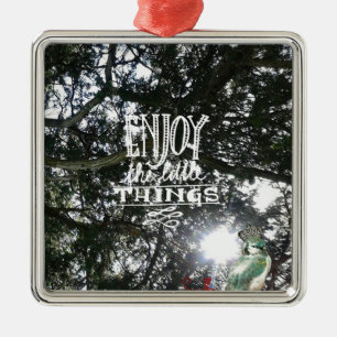 Enjoy the little things metal tree decoration