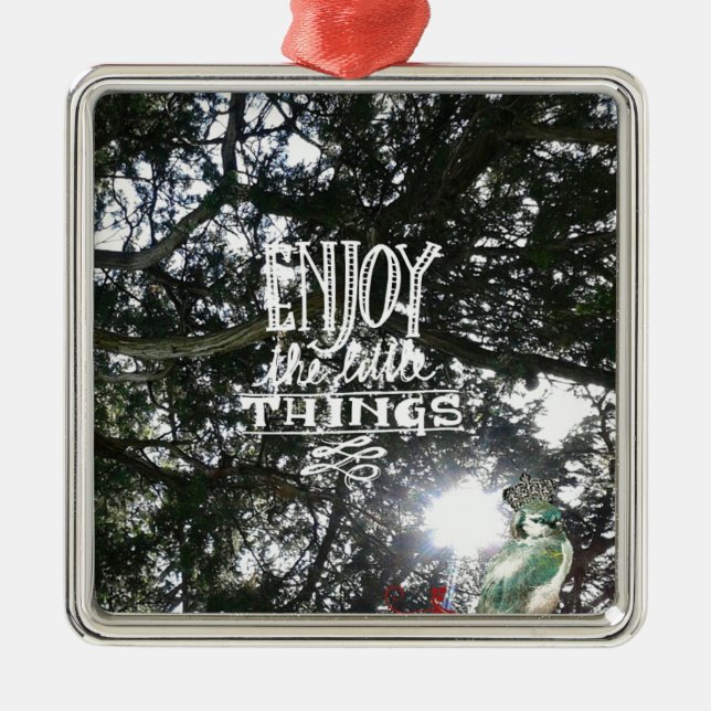 Enjoy the little things metal tree decoration (Front)