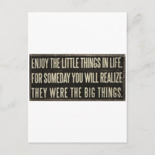 Enjoy the little things postcard