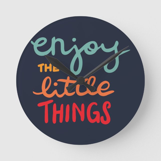 Enjoy the little things round clock (Front)