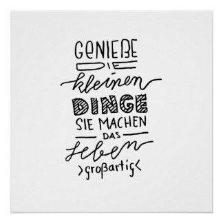 Enjoy the little things ... Sentence - Lettering Poster