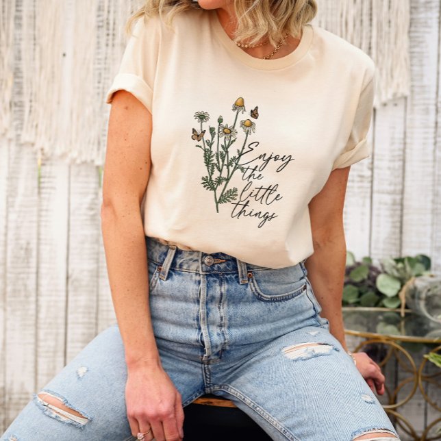 Enjoy The Little Things Wildflower Daisy Unisex T-Shirt (Creator Uploaded)