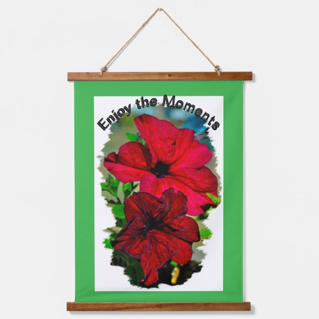 Enjoy the Moments Wood Topped Wall Tapestry (Front)