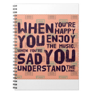 Enjoy the music or the lyrics - /positivice.com/ notebook