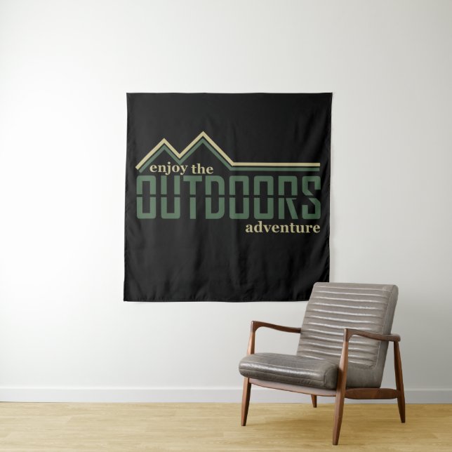 enjoy the outdoors hiking adventure tapestry (In Situ)
