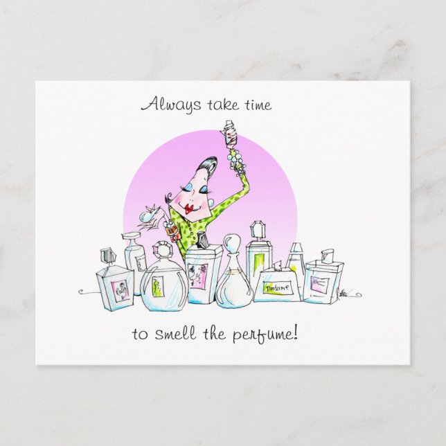 Enjoy the perfume postcard (Front)