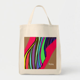 Enjoy the Present Moment Pattern Tote Bag