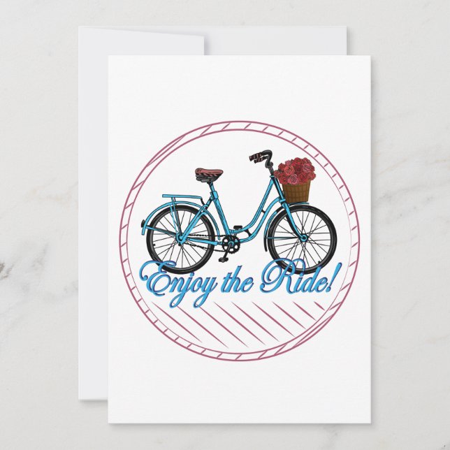 Enjoy The Ride Blue Bicycle (Front)